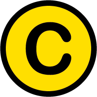 yellow 'C'