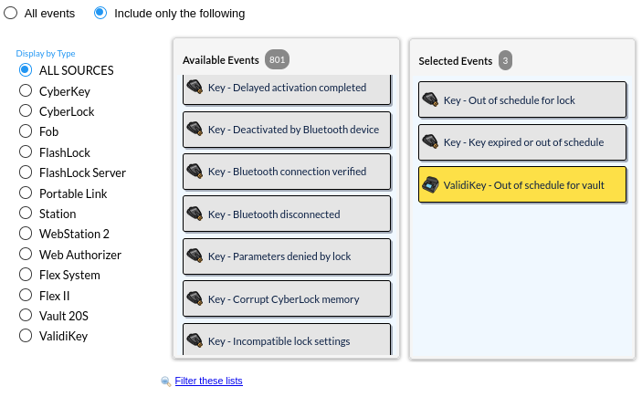 reports events