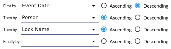 Row Sorting Example